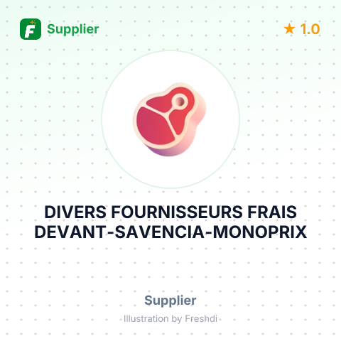 DIVERS FOURNISSEURS FRAIS DEVANT-SAVENCIA-MONOPRIX – summary card, no photo uploaded yet