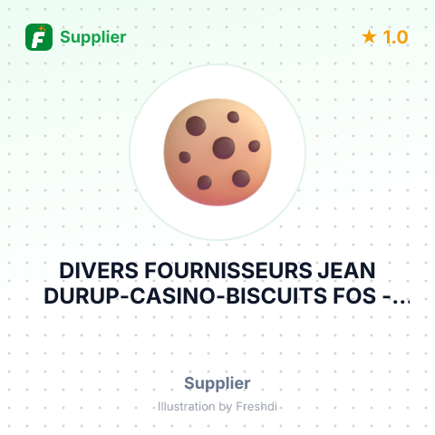 DIVERS FOURNISSEURS JEAN DURUP-CASINO-BISCUITS FOS – summary card, no photo uploaded yet
