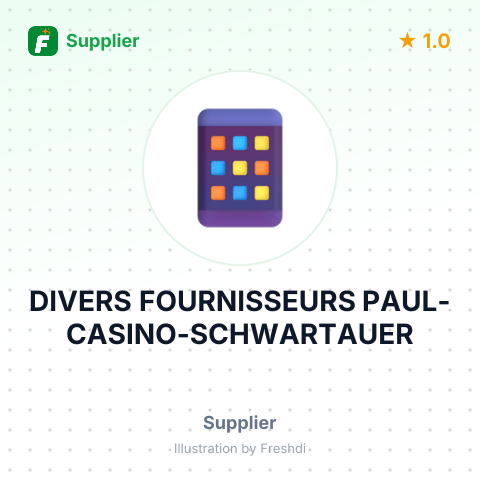 DIVERS FOURNISSEURS PAUL-CASINO-SCHWARTAUER – summary card, no photo uploaded yet