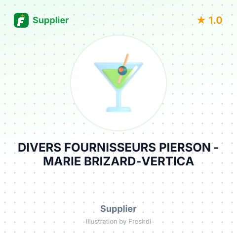 DIVERS FOURNISSEURS PIERSON -MARIE BRIZARD-VERTICA – summary card, no photo uploaded yet