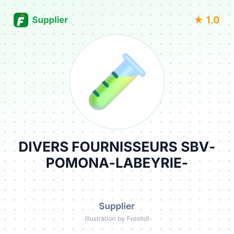 DIVERS FOURNISSEURS SBV-POMONA-LABEYRIE- – summary card, no photo uploaded yet