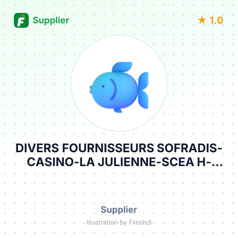DIVERS FOURNISSEURS SOFRADIS-CASINO-LA JULIENNE-SCEA H-CASINO – summary card, no photo uploaded yet