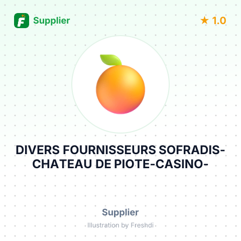 DIVERS FOURNISSEURS SOFRADIS-CHATEAU DE PIOTE-CASINO- – summary card, no photo uploaded yet