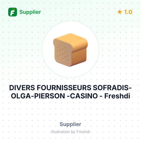 DIVERS FOURNISSEURS SOFRADIS-OLGA-PIERSON -CASINO – summary card, no photo uploaded yet