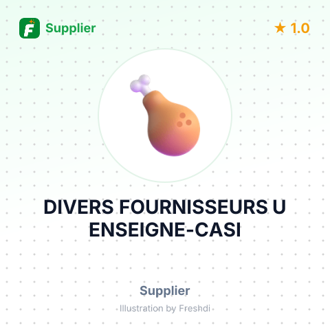 DIVERS FOURNISSEURS U ENSEIGNE-CASI – summary card, no photo uploaded yet