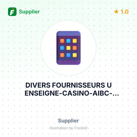 DIVERS FOURNISSEURS U ENSEIGNE-CASINO-AIBC-BOTTEGA-PREMIUM – summary card, no photo uploaded yet