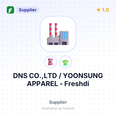 DNS CO.,LTD / YOONSUNG APPAREL – summary card, no photo uploaded yet
