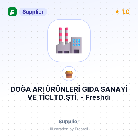 DOĞA ARI ÜRÜNLERİ GIDA SANAYİ VE TİCLTD.ŞTİ. – summary card, no photo uploaded yet