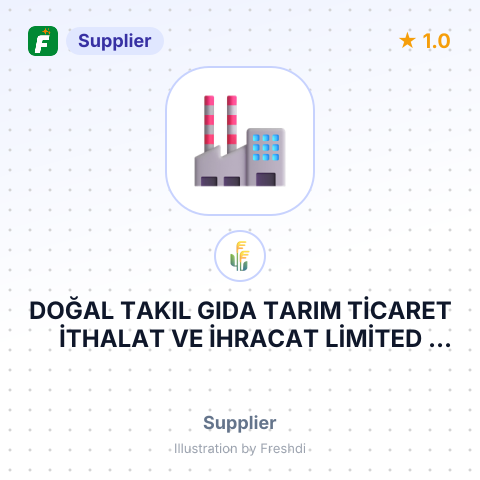 DOĞAL TAKIL GIDA TARIM TİCARET İTHALAT VE İHRACAT LİMİTED ŞİRKETİ – summary card, no photo uploaded yet