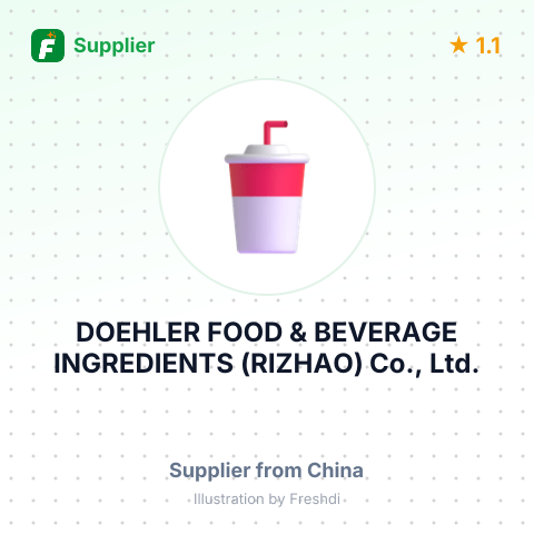DOEHLER FOOD & BEVERAGE INGREDIENTS (RIZHAO) Co., Ltd. – summary card, no photo uploaded yet