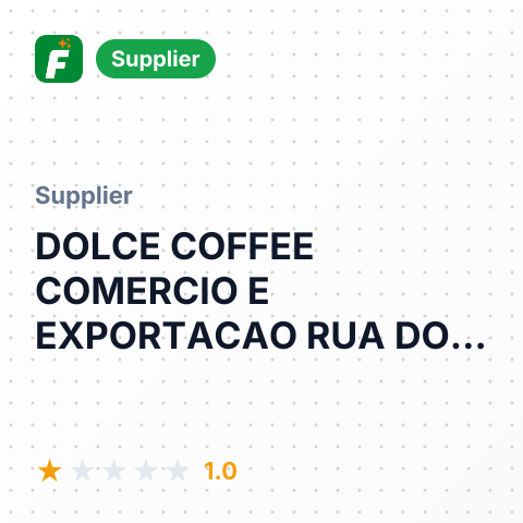 DOLCE COFFEE COMERCIO E EXPORTACAO RUA DO COM – summary card, no photo uploaded yet