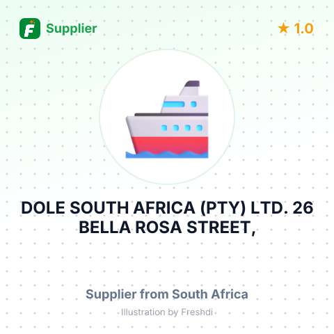 DOLE SOUTH AFRICA (PTY) LTD. 26 BELLA ROSA STREET, – summary card, no photo uploaded yet