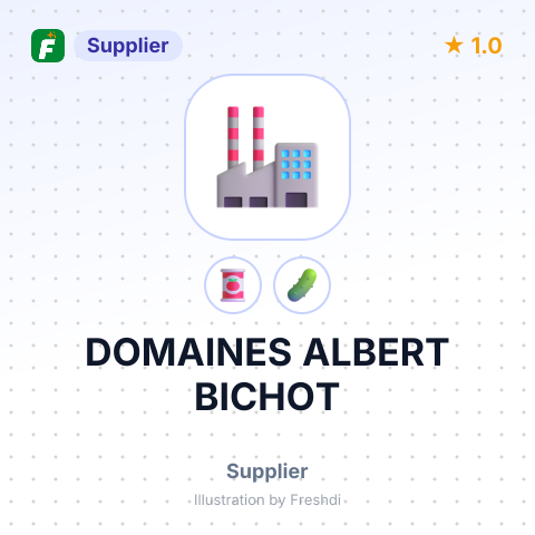 DOMAINES ALBERT BICHOT – summary card, no photo uploaded yet
