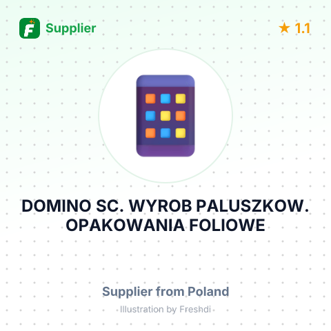 DOMINO SC. WYROB PALUSZKOW. OPAKOWANIA FOLIOWE – summary card, no photo uploaded yet