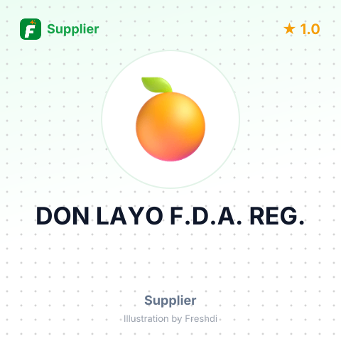 DON LAYO F.D.A. REG. – summary card, no photo uploaded yet