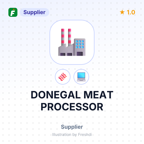 DONEGAL MEAT PROCESSOR – summary card, no photo uploaded yet