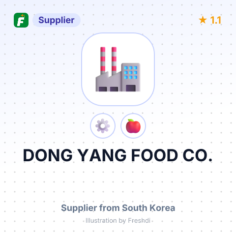 DONG YANG FOOD CO. – summary card, no photo uploaded yet