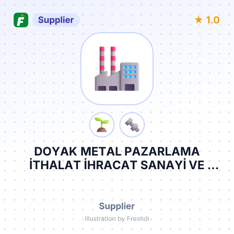 DOYAK METAL PAZARLAMA İTHALAT İHRACAT SANAYİ VE TİCARET LİMİTED ŞİRKETİ – summary card, no photo uploaded yet