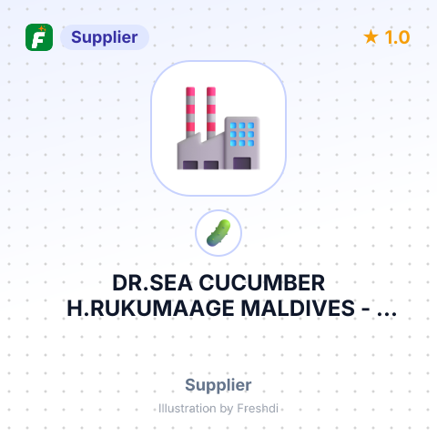 DR.SEA CUCUMBER H.RUKUMAAGE MALDIVES – summary card, no photo uploaded yet