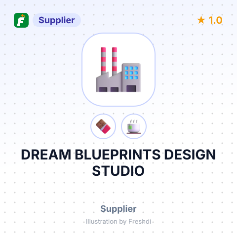 DREAM BLUEPRINTS DESIGN STUDIO – summary card, no photo uploaded yet