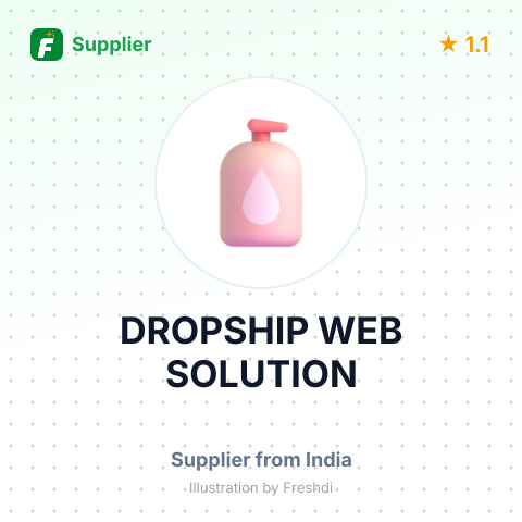 DROPSHIP WEB SOLUTION – summary card, no photo uploaded yet