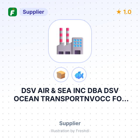 DSV AIR & SEA INC DBA DSV OCEAN TRANSPORTNVOCC FOR HOOGWEGT U.S., INC – summary card, no photo uploaded yet