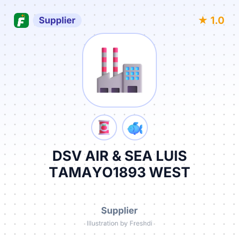 DSV AIR & SEA LUIS TAMAYO1893 WEST – summary card, no photo uploaded yet