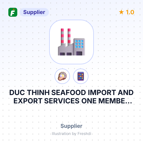 DUC THINH SEAFOOD IMPORT AND EXPORT SERVICES ONE MEMBER CO., LTD – summary card, no photo uploaded yet