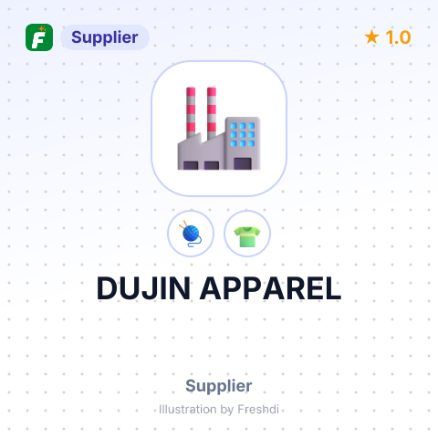 DUJIN APPAREL – summary card, no photo uploaded yet