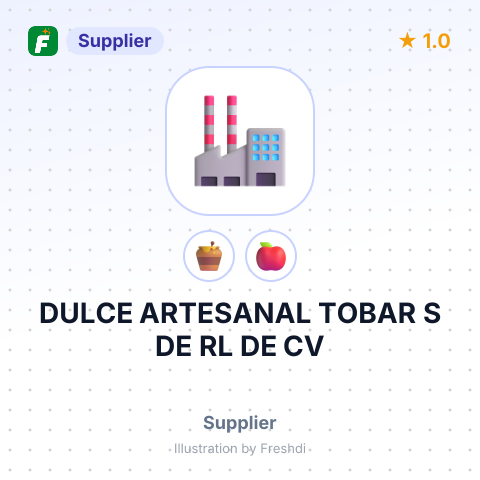 DULCE ARTESANAL TOBAR S DE RL DE CV – summary card, no photo uploaded yet