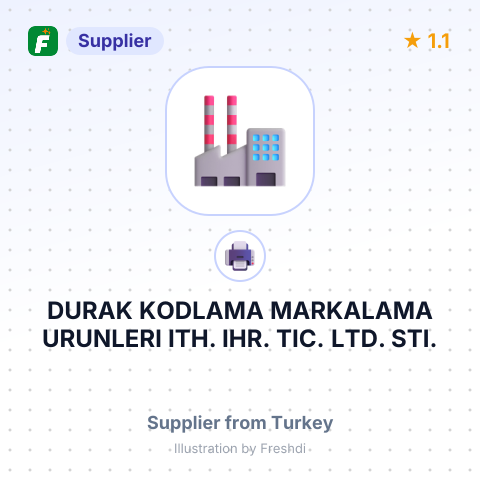 DURAK KODLAMA MARKALAMA URUNLERI ITH. IHR. TIC. LTD. STI. – summary card, no photo uploaded yet