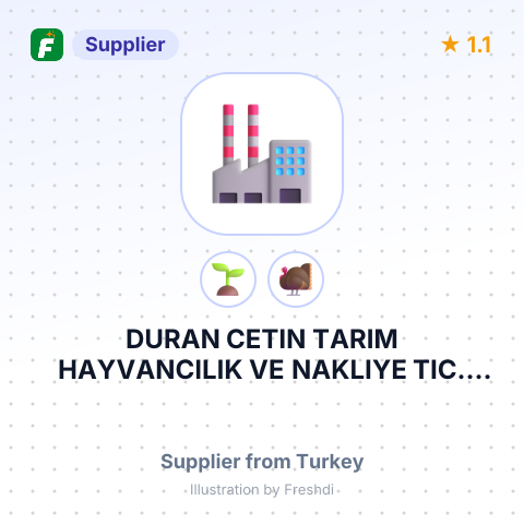 DURAN CETIN TARIM HAYVANCILIK VE NAKLIYE TIC. LTD. STI. – summary card, no photo uploaded yet