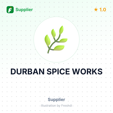 DURBAN SPICE WORKS – summary card, no photo uploaded yet