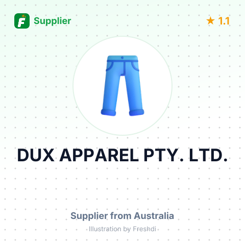 DUX APPAREL PTY. LTD. – summary card, no photo uploaded yet