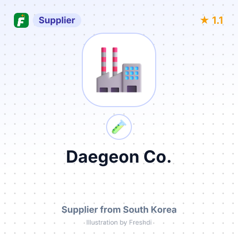Daegeon Co. – summary card, no photo uploaded yet