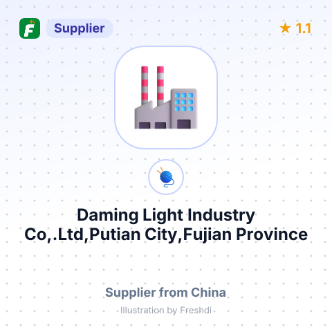Daming Light Industry Co,.Ltd,Putian City,Fujian Province – summary card, no photo uploaded yet