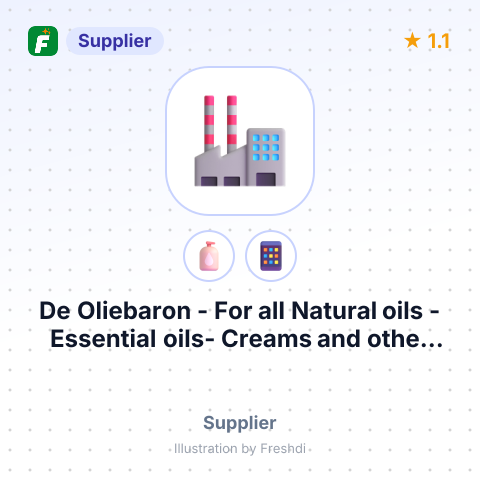 De Oliebaron - For all Natural oils - Essential oils- Creams and other cosmetic – summary card, no photo uploaded yet