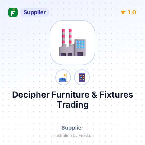 Decipher Furniture & Fixtures Trading – summary card, no photo uploaded yet