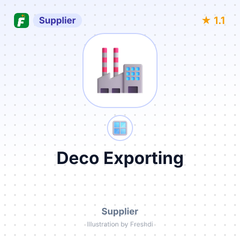 Deco Exporting – summary card, no photo uploaded yet