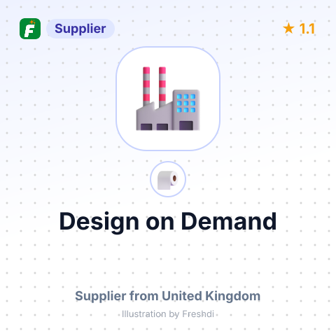 Design on Demand – summary card, no photo uploaded yet