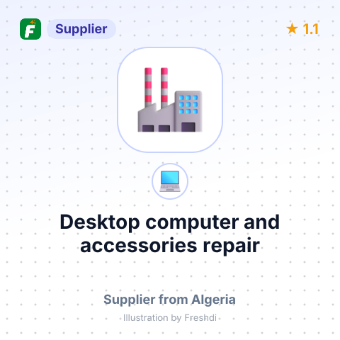 Desktop computer and accessories repair – summary card, no photo uploaded yet