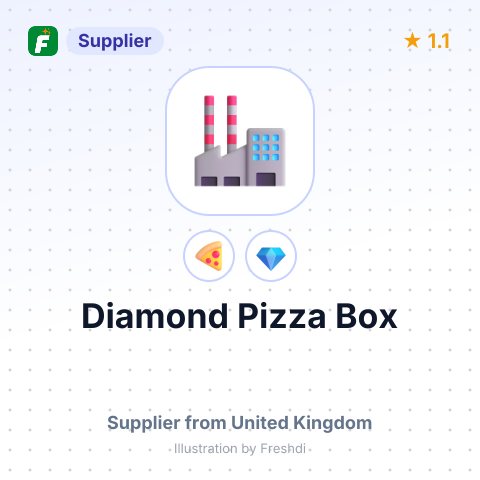 Diamond Pizza Box – summary card, no photo uploaded yet