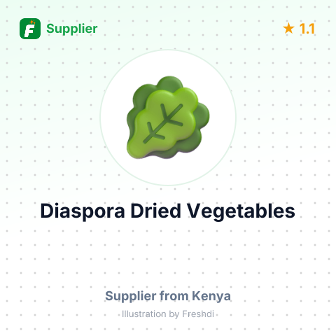 Diaspora Dried Vegetables – summary card, no photo uploaded yet