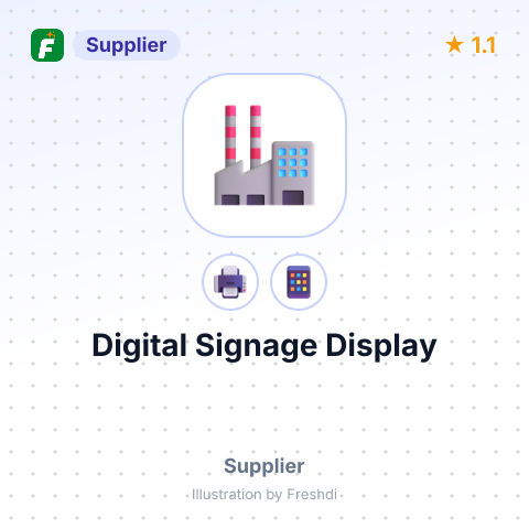 Digital Signage Display – summary card, no photo uploaded yet