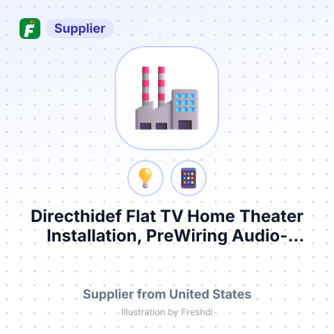 Directhidef Flat TV Home Theater Installation, PreWiring Audio-Video-Data-Phone – summary card, no photo uploaded yet
