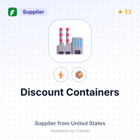 Discount Containers – summary card, no photo uploaded yet
