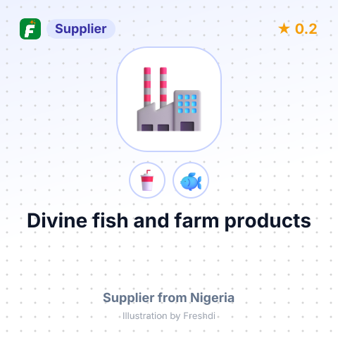 Divine fish and farm products – summary card, no photo uploaded yet