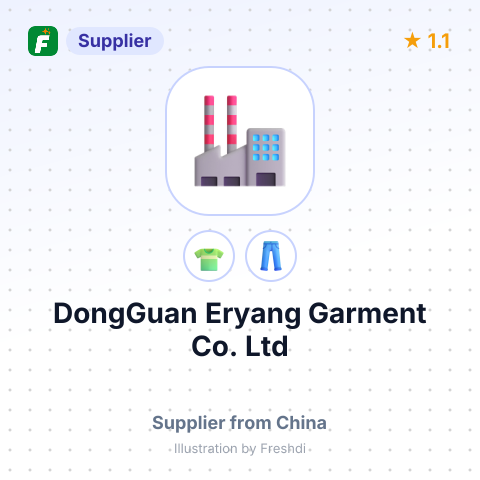 DongGuan Eryang Garment Co. Ltd – summary card, no photo uploaded yet