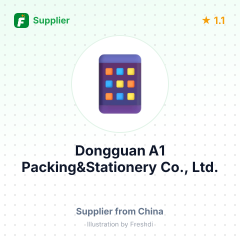 Dongguan A1 Packing&Stationery Co., Ltd. – summary card, no photo uploaded yet