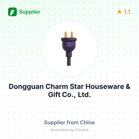 Dongguan Charm Star Houseware & Gift Co., Ltd. – summary card, no photo uploaded yet